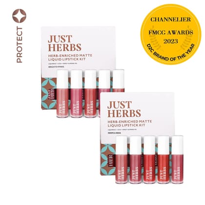 Herb-enriched Matte Liquid Lipstick Combo: Deeps & Reds + Brights & Pinks