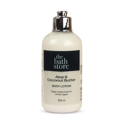 The Bath Store Aloe Butter  Coconut Butter Body Lotion - Nourishing  Moisturizer  Smooth Skin 200ml-The Bath Store Aloe Butter & Coconut Butter Body Lotion - Nourishing | Moisturizer | Smooth Ski