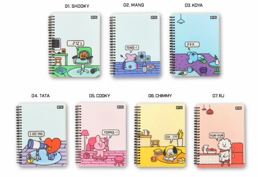 BT21 OFFICIAL PP COVER NOTEBOOK-Shooky