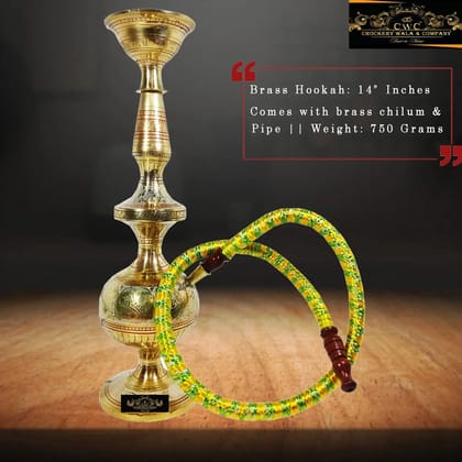 Crockery Wala And Company Pure Brass Hookah Brass Sheesha