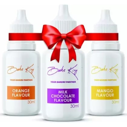 Bake King Combo of Orange, Milk Chocolate & Mango Flavour 30 Ml