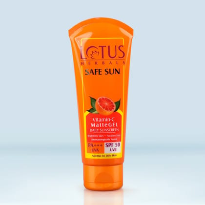 Lotus Herbals Safe Sun Vitamin C Matte Gel Daily Sunscreen PA +++, SPF 50,UVA & UVB, 100 gm