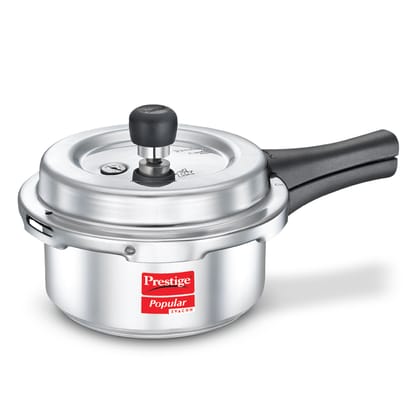 Prestige Popular Svachh Virgin Aluminium Spillage Control Pressure Cooker, 2 L (Silver)