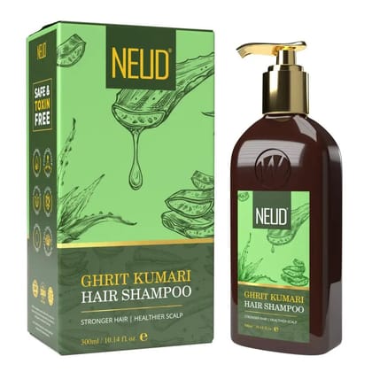 NEUD Ghrit Kumari Aloe Vera Shampoo Hair Cleanser for Men and Women - 300 ml-1 Pack