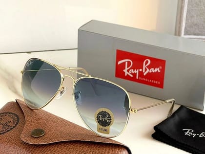 Ray-Ban New Stylish Blue Shade & Golden 3026 Wayfarer Master Pcs Sunglass For Unisex