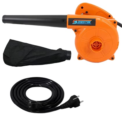 Cheston 500W 2-in-1 Air Blower & Vacuum Cleaner, 13000 rpm, Copper Wiring, Yellow, 5m Extension Cord, Upto 1000W, Orange-Cheston 500W 2 in 1 Air Blower and Vacuum Cleaner for Home 13000 r/min Cop