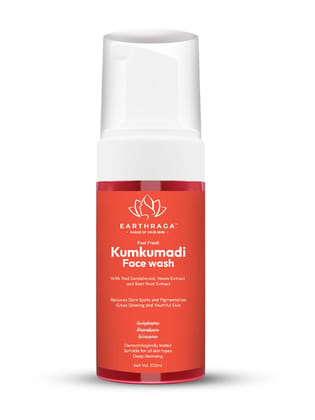 Earthraga Feel Fresh Kumkumadi Foaming Face Wash