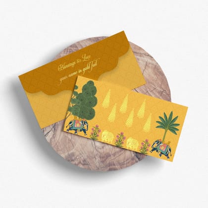 Luxe Money Envelopes -Royal Elephant Yellow- Set of 20