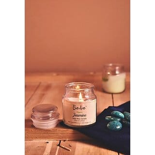 Premium Soy Wax | Soya Wax Jasmine Scented Candle| Burn Time 16 Hrs Candle (White, Pack Of 1)