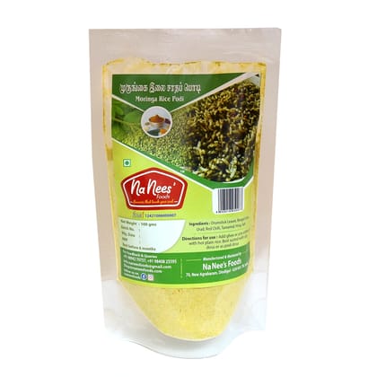 Moringa/Murungaillai Rice Powder | Moringa Dhal Powder | Instant Rice Mix | Healthy Rice Dhal Powder | 100 g Pack (Weight - 100g) by NaNee's Foods