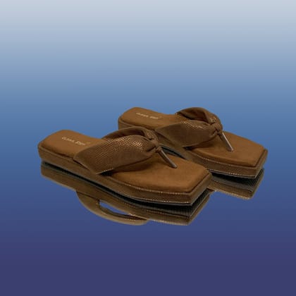 Classic Brown Flip Flop Sandals-Brown / 36