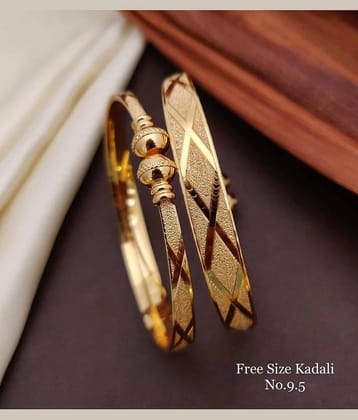 Shivay Fashion Gold Bangle Set ( Pack of 1 ) - None