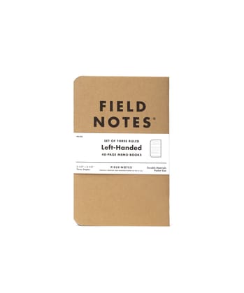 Field Notes: 3-Pack Left-Handed KRAFT NOTEBOOK (RULED)