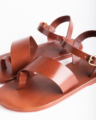 Diagonal Strap Sandals-3