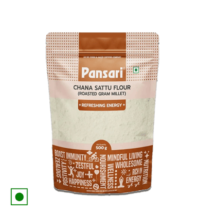 Pansari Chana Sattu Atta, 500 gm Pouch