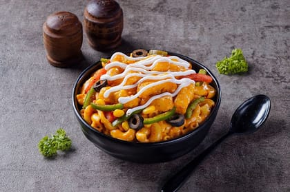 Korean Mac And Cheese With Crispy Paneer