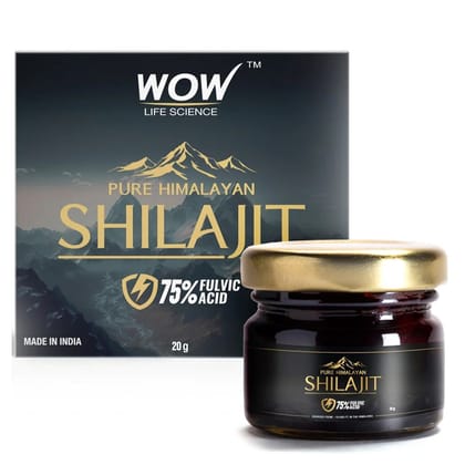 Pure Himalayan Shilajit / Shilajeet Resin - 20g | Guaranteed 75% Fulvic Acid Pack of 1