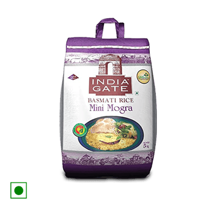 India Gate Basmati Rice/Basmati Akki - Mogra/Broken, 5 kg Pack