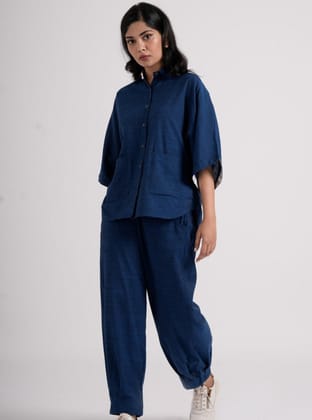 Lava Shirt & Blaze Pant Co-ord - Imperial Blue-XS