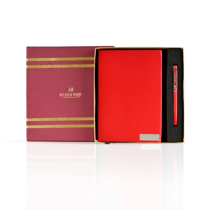 2003 Soft Bound Diary and Pen Set-Red