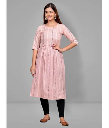 Lerkiza Peach Cotton Maternity Kurta - M