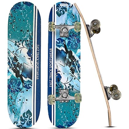 Strauss Bronx FT Lightweight Skateboard, 31x8, 8-Layer Maple Deck, Non-Slip Grip Tape, 2" PU Wheels, Suitable for All Ages-Strauss Bronx FT Skateboard|31"x8" Maple Deck|Non-Slip Grip Tape|2" PU W