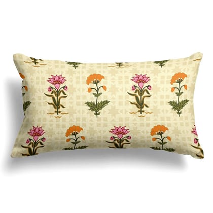 Mughal Buta-Velvet Cushion / 20x12 / without