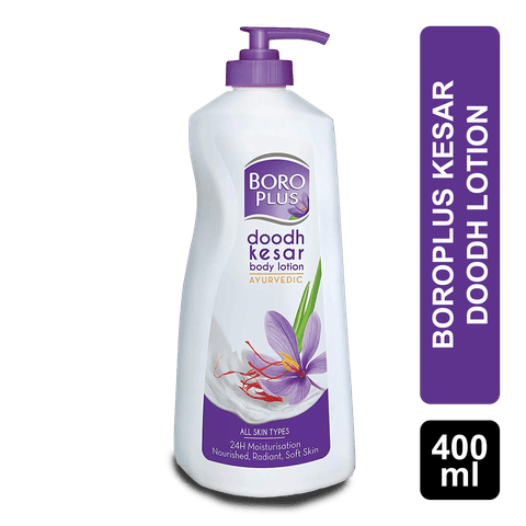 Boro Plus Doodh Kesar Body Lotion, 400 ml Bottle