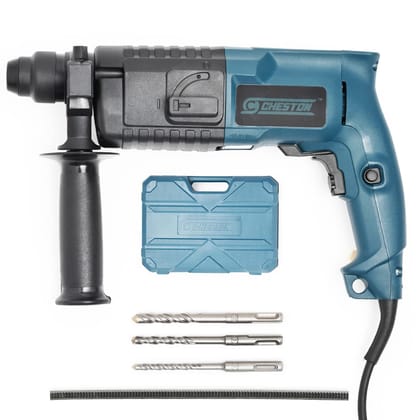 Cheston 20mm 500W Rotary Hammer, 3 drill bits, case, 600W Electric Air Blower, 80 mph, 3.0m-Cheston 20mm 500W Rotary Hammer + 600W Electric Air Blower, 80 Miles/hr, 3.0m³/min Dust Cleaner, 3 dri