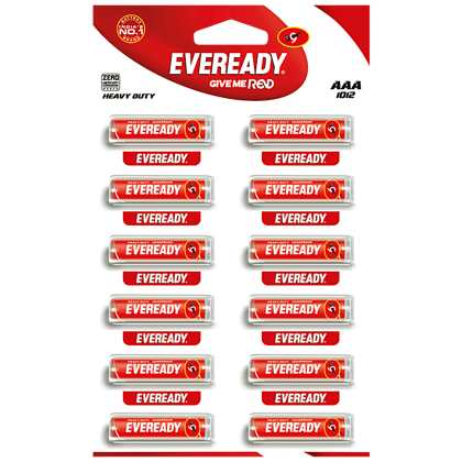 Eveready Carbon Zinc Battery, Heavy Duty, Aaa, Long, Lasting, Leak Proof, 12 Pcs