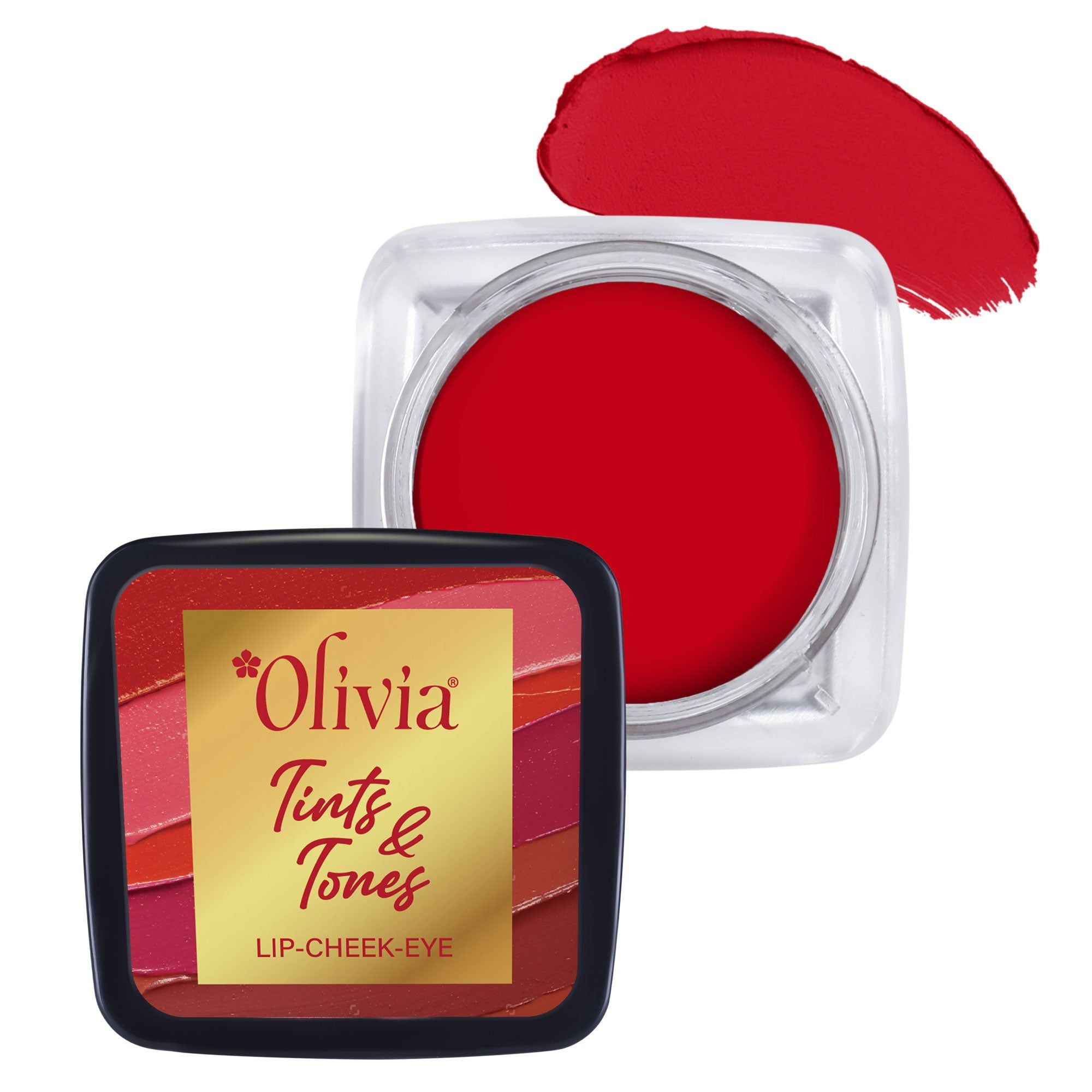 Olivia Tints & Tones for Lip, Cheek and Eye - Paraben Free, No Harmful Colours or Preservatives-Crimson Dreams - 01