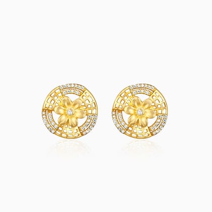 Anushka Sharma Golden Bewitching Beauty Stud Earrings