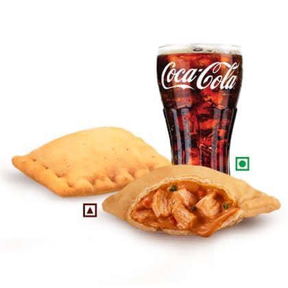 BK Chicken Pizza Puff + Coke.