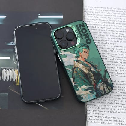 iPhone 13 Series One Piece Zoro Anime Case With Camera Bumper-iPhone 13