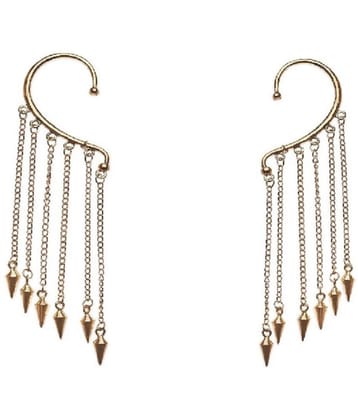 Renaissance Traders Gold EarCuff Earrings ( Pack of 1 ) - Gold