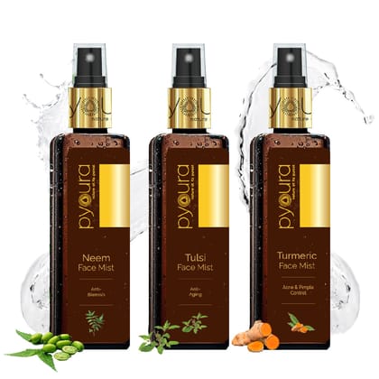 Turmeric + Tulsi + Neem Face Mist Combo, A easy-to-use skincare kit that is just a hydrating, alcohol and stain free spray away-Combo