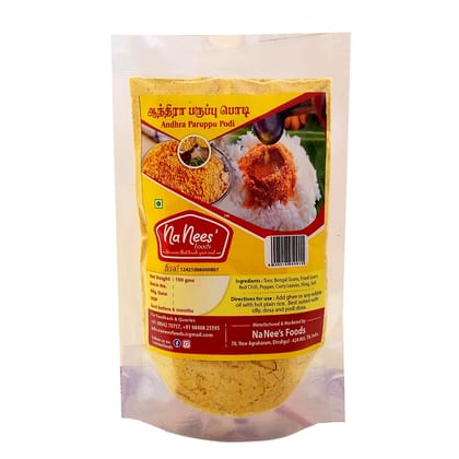 Andhra Dhal Rice Powder | Instant Rice Mix | Healthy Rice Dhal Powder | 100 g Pack (Weight - 100g) by NaNee's Foods