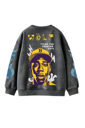 Tyler The Creator Designed Oversized Sweatshirt-S / Vintage Black