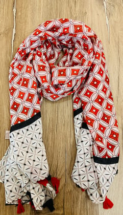 Red diamond scarf/ stole