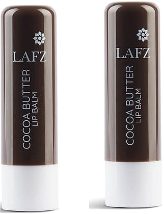 LAFZ Cocoa Butter Lip Balm Enriched With Vitamin E And Jojoba Oil Repairs Chapped Lips & Moisturizes With Spf- Halal Certified, 100% Vegetarian 9g (Pack of 2)