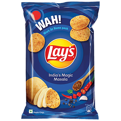 Lays Potato Chips - India's Magic Masala Flavour, Crunchy Snacks, 73 g