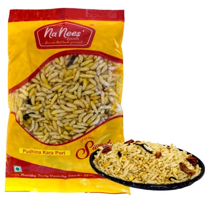 Puthina Kara Pori | Mint Masala Rice Puffs | 75 g Pack (Weight - 75g) by NaNee's Foods