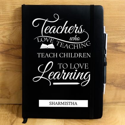 Teacher Personalized Diary-Black