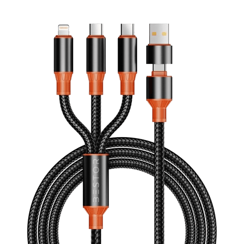 5 in 1 Charging Cable  100W (Orange)