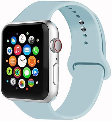 Sports Silicone Band for iWatch 42mm | 44mm | 45mm |-S / M / Turquoise Blue