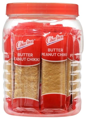 Charliee Butter Peanut Chikki, 450 gm Jar (15 gm x 30 Units) (1393)