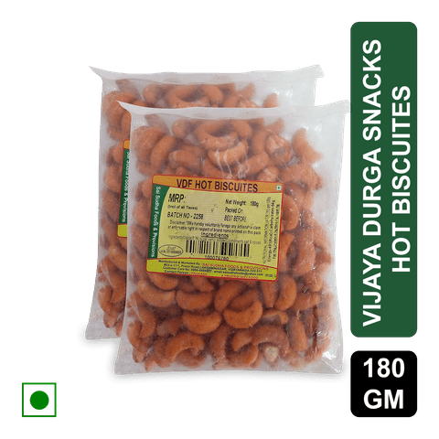 Vijaya Durga Hot Biscuites, 180 gm Pouch