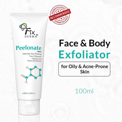 Peelonate BHA Face and Body Cleanser for Oily & Acne-Prone skin | 0.61% Salicylic Acid, 0.12% Vitamin E-100ml