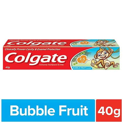 Colgate Kids 2 -5Yrs Bubble Fruit Toothpaste, 40 gm