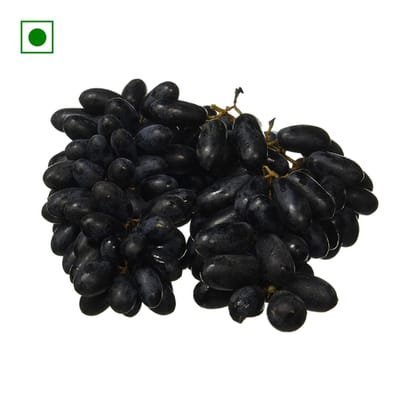 Black Grapes (Approx 500Gm), 1 Unit Pack